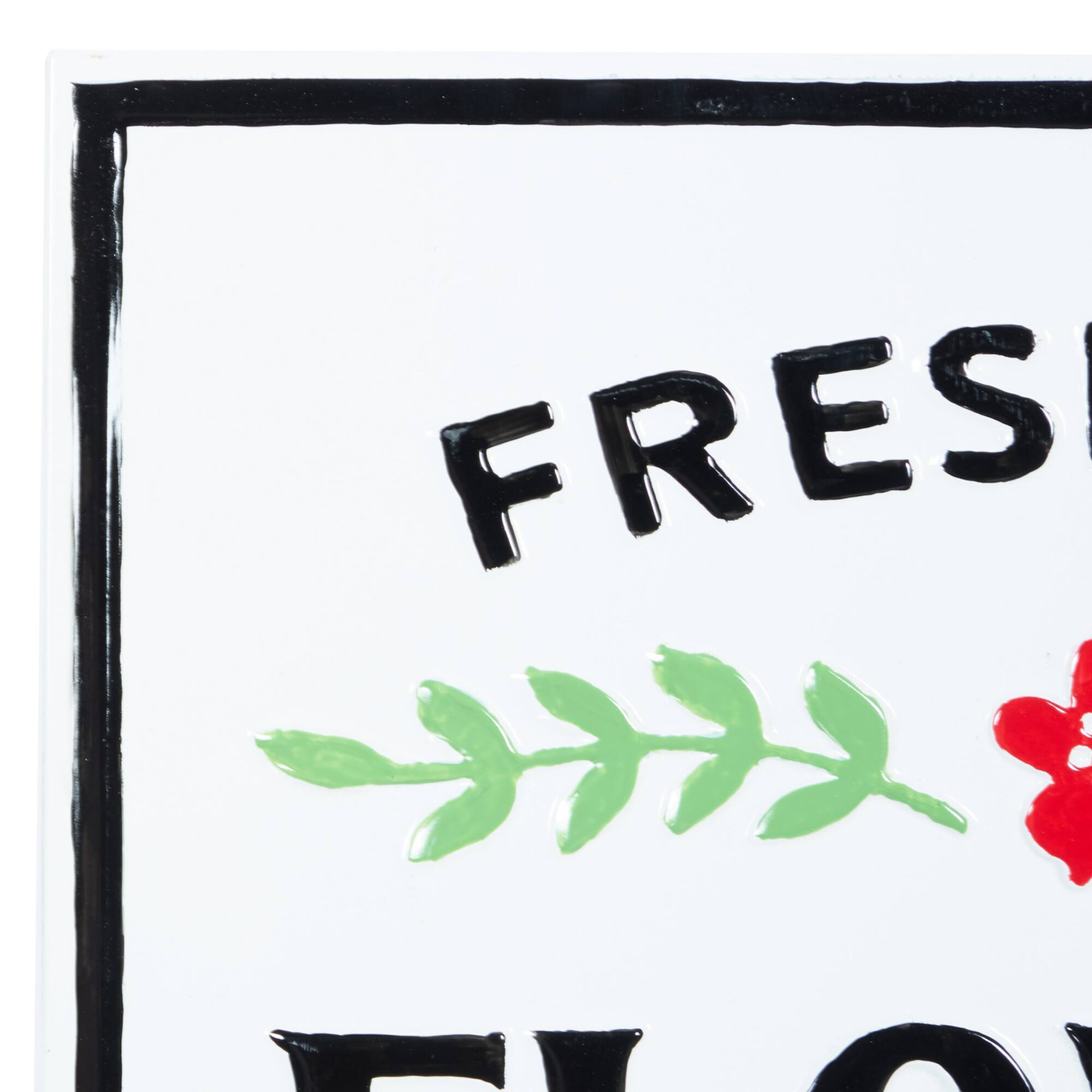 20" White Farmhouse Metal Wall Sign